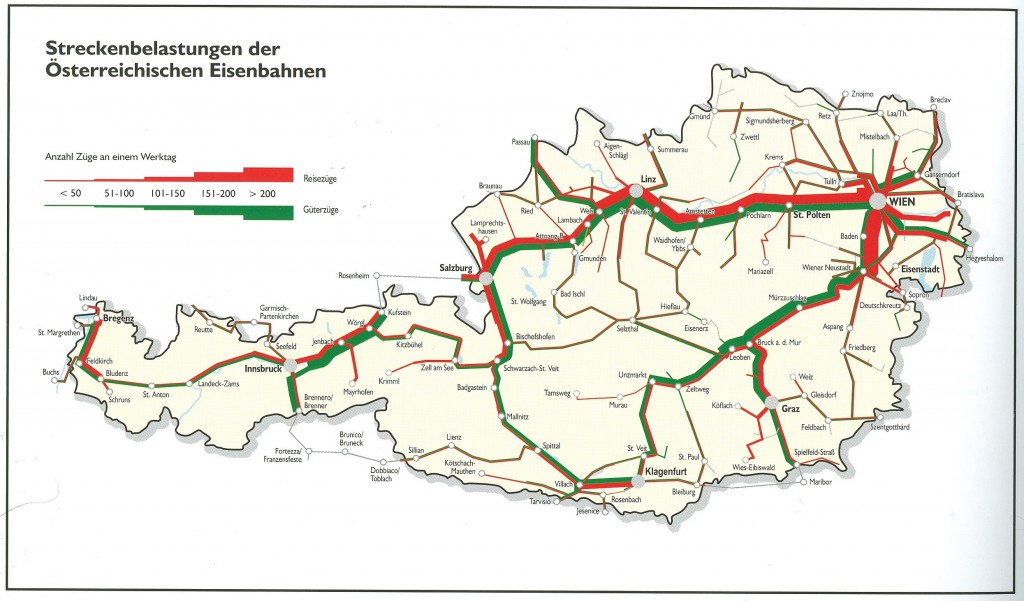 Karte Wien HB Frequenzen